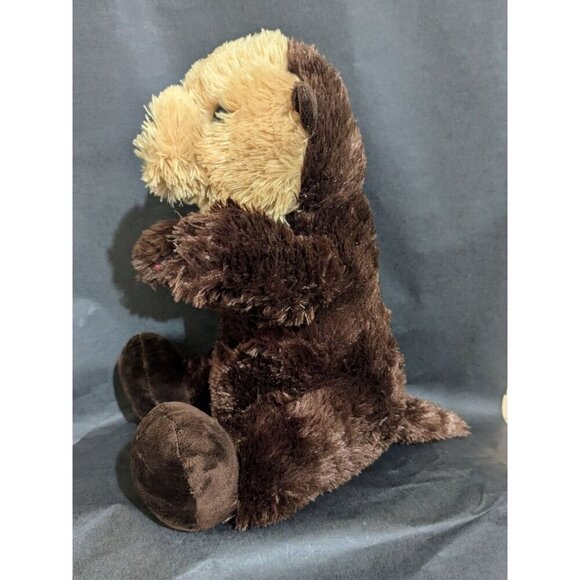Aurora Plush Otter Stuffed Animal Toy Soft & Cuddly brown 12" - Picture 3 of 7